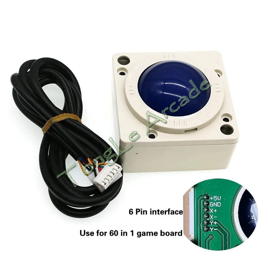 USB or 6 Pin Connector Trackball LED Illuminated, 2 "Diameter, Tracking Ball for Arcade Game Board, 60 in 1 PC
USB or 6 Pin Connector Trackball LED Illuminated, 2 "Diameter, Tracking Ball for Arcade Game Board, 60 in 1 PC