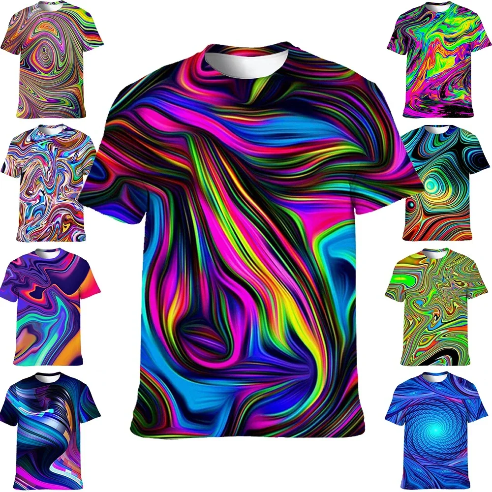 Colorful T-Shirts for Men 3D Printed Neon Abstract Tee Shirt Short Sleeve Fashion Round Neck Causal Streetwear Clothing
Colorful T-Shirts for Men 3D Printed Neon Abstract Tee Shirt Short Sleeve Fashion Round Neck Causal Streetwear Clothing