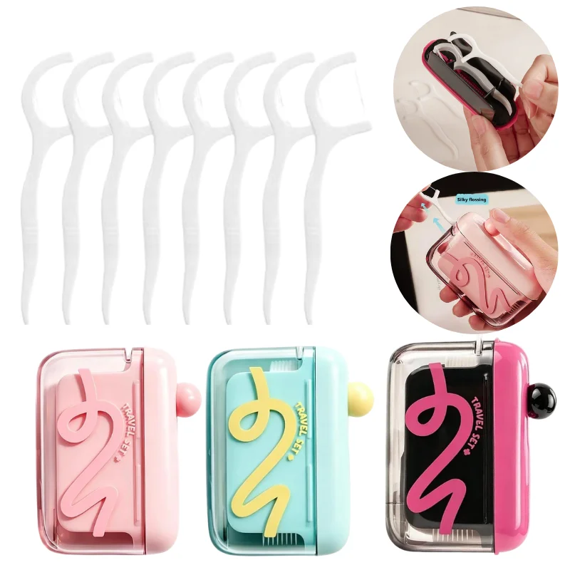 Automatic Pop-up Portable Dental Floss Box Refillable Ultra Fine Floss Stick Kit Teeth Cleaning Tools for Home Outdoor Travel
Automatic Pop-up Portable Dental Floss Box Refillable Ultra Fine Floss Stick Kit Teeth Cleaning Tools for Home Outdoor Travel