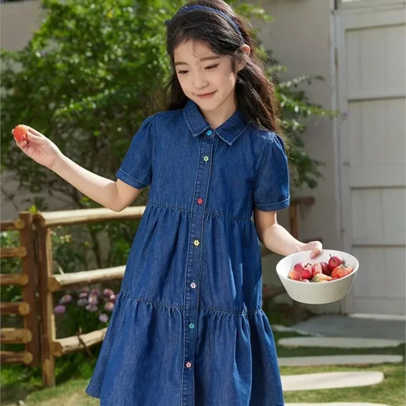 2024 New Spring summer baby children kids girl Fashion casual cotton Denim dresses Children's clothes
2024 New Spring summer baby children kids girl Fashion casual cotton Denim dresses Children's clothes