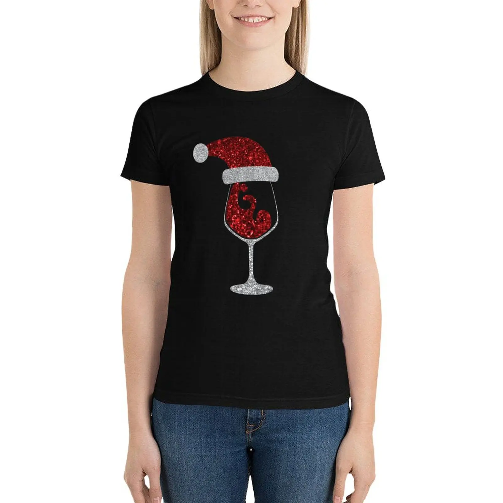 Wine Glass Santa Claus Hat Christmas Gifts T-Shirt Aesthetic clothing plus size tops lady clothes t shirts for Womens
Wine Glass Santa Claus Hat Christmas Gifts T-Shirt Aesthetic clothing plus size tops lady clothes t shirts for Womens
