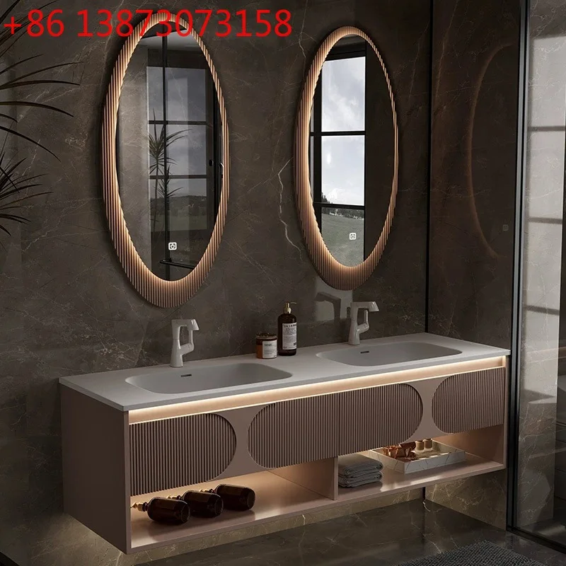 Французский кремовый стиль, модный шкаф для ванной комнаты с двойной раковиной, комбинированный умывальник, шкаф для умывальника
Французский кремовый стиль, модный шкаф для ванной комнаты с двойной раковиной, комбинированный умывальник, шкаф для умывальника