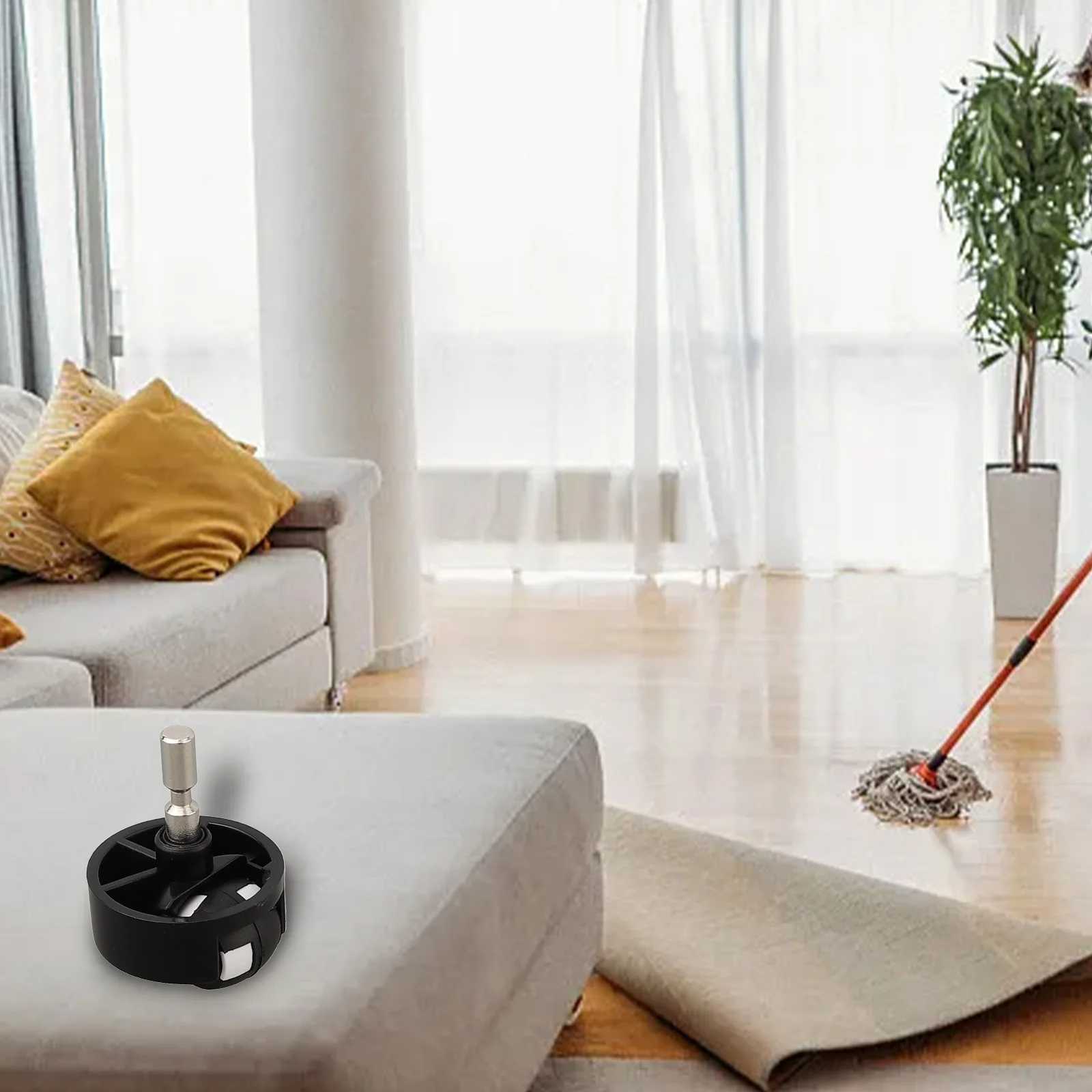 Robot Cleaner Front Castor Wheel Robot Cleaner Black Replacement Part Black Replacement Part For W455 For ZACO