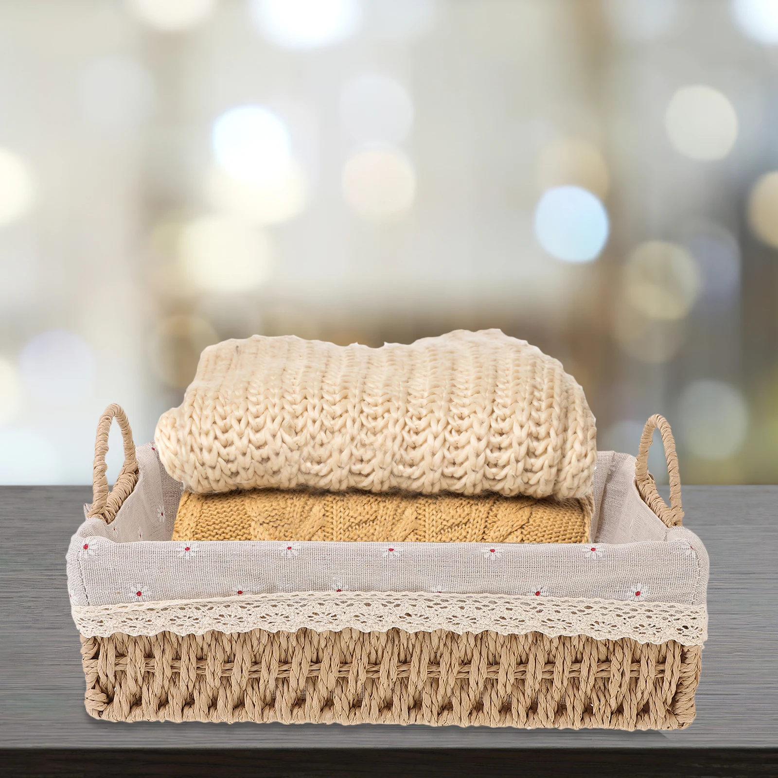 1 set 1Set Woven Storage Basket Beige Square Desktop Organizer Sundries Holder Home Supplies Storage Container
1 set 1Set Woven Storage Basket Beige Square Desktop Organizer Sundries Holder Home Supplies Storage Container