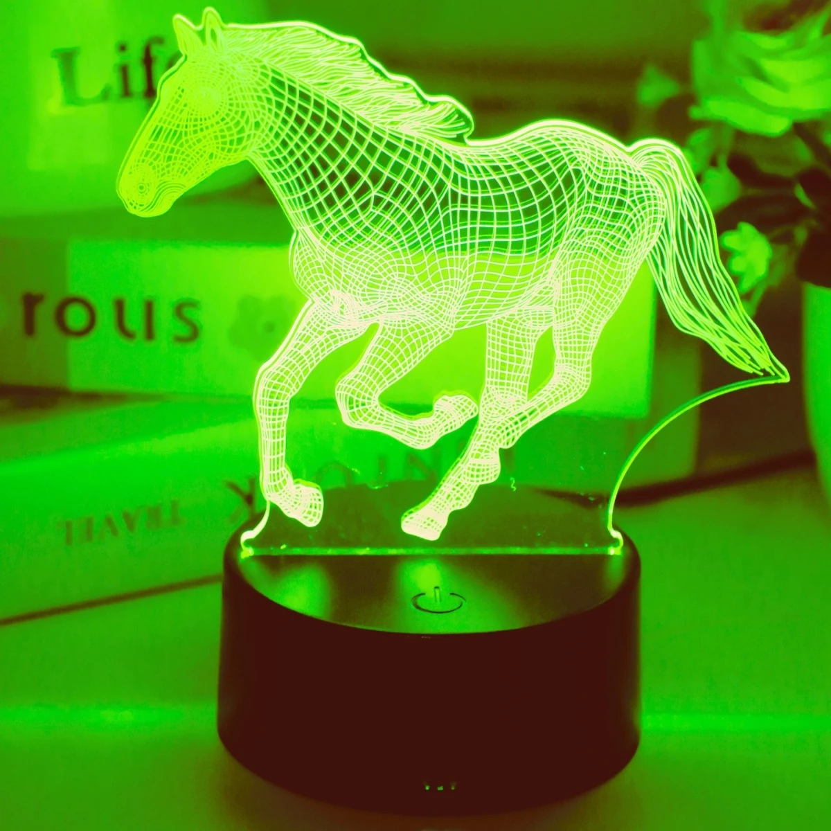 1pc 3D horse night light - USB powered, touch adjustable, bedroom atmosphere and decorative night light and gift.
1pc 3D horse night light - USB powered, touch adjustable, bedroom atmosphere and decorative night light and gift.
