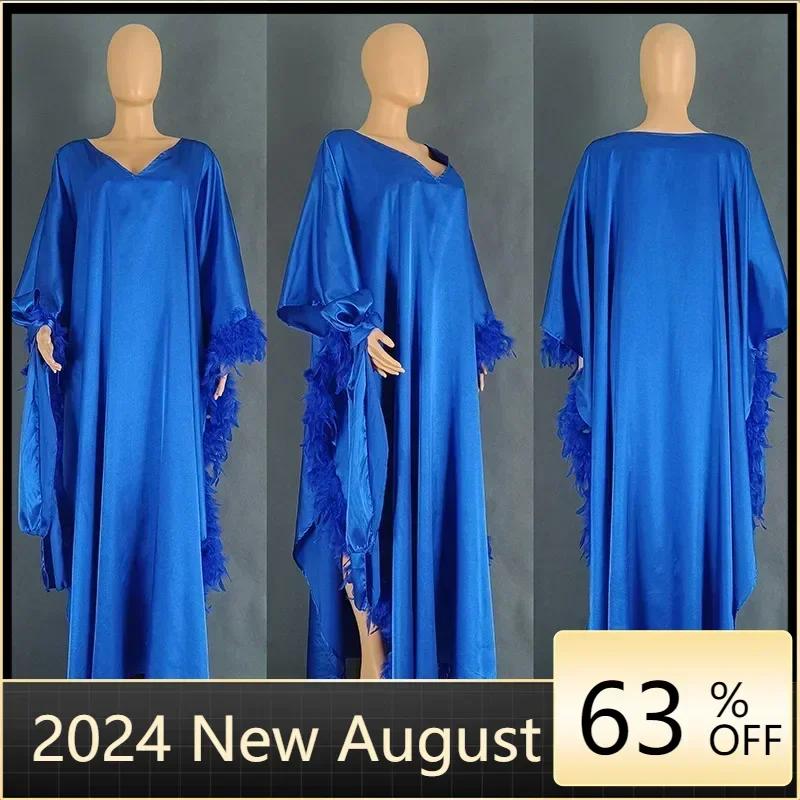 Feather African Dresses for Women 2024 Traditional Nigeria Wedding Plus Size Abaya Dubai Boubou Dress Muslim Robe Femme Clothes
Feather African Dresses for Women 2024 Traditional Nigeria Wedding Plus Size Abaya Dubai Boubou Dress Muslim Robe Femme Clothes