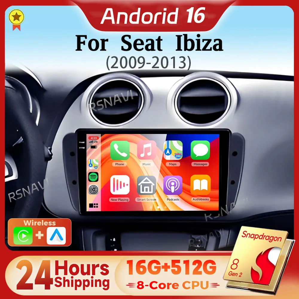 Android 16 Qualcomm Carplay Car Radio Multimedia For Seat Ibiza MK4 6J SportCoupe Ecomotive Cupra 2009 - 2011 2012 2013 Stereo
Android 16 Qualcomm Carplay Car Radio Multimedia For Seat Ibiza MK4 6J SportCoupe Ecomotive Cupra 2009 - 2011 2012 2013 Stereo