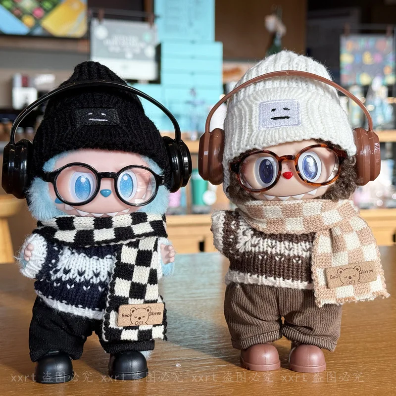 Suitable For 17cm Labubu Doll Clothes Autumn And Winter Sweaters Hats Scarves Warm Clothes Doll Accessories Holiday Gifts
Suitable For 17cm Labubu Doll Clothes Autumn And Winter Sweaters Hats Scarves Warm Clothes Doll Accessories Holiday Gifts