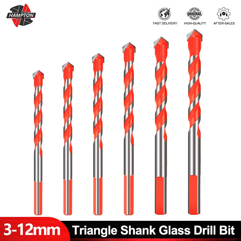 HAMPTON Triangle Drill Bit 3-12mm Drill For Tile Concrete Brick Glass Plastic Wood Stone Hole Drilling Opener Carbide Drill Bit
HAMPTON Triangle Drill Bit 3-12mm Drill For Tile Concrete Brick Glass Plastic Wood Stone Hole Drilling Opener Carbide Drill Bit