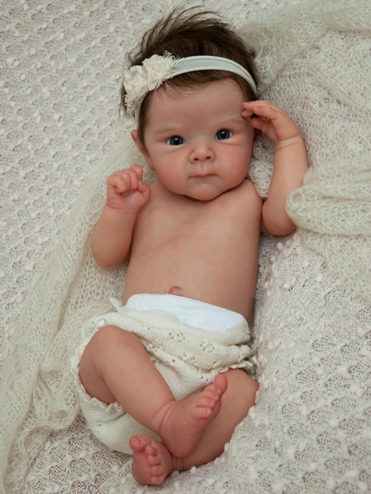 18 Inch Bettie Girl newborn Baby Doll Handmade Bebe Lifelike Newborn Baby 3D Painted Lifelike Newborn Baby
18 Inch Bettie Girl newborn Baby Doll Handmade Bebe Lifelike Newborn Baby 3D Painted Lifelike Newborn Baby