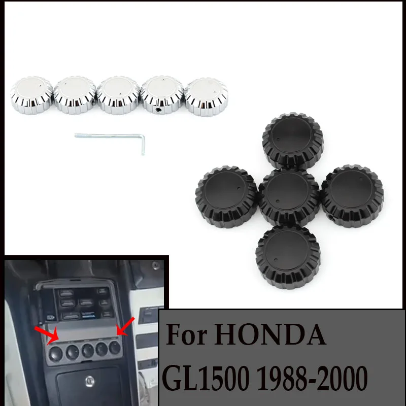 5 PCS Motorcycle Radio Stereo Volume Control Knob Replacement For Honda Goldwing GL1500 GL1500 1988-2000 aluminm alloy
5 PCS Motorcycle Radio Stereo Volume Control Knob Replacement For Honda Goldwing GL1500 GL1500 1988-2000 aluminm alloy