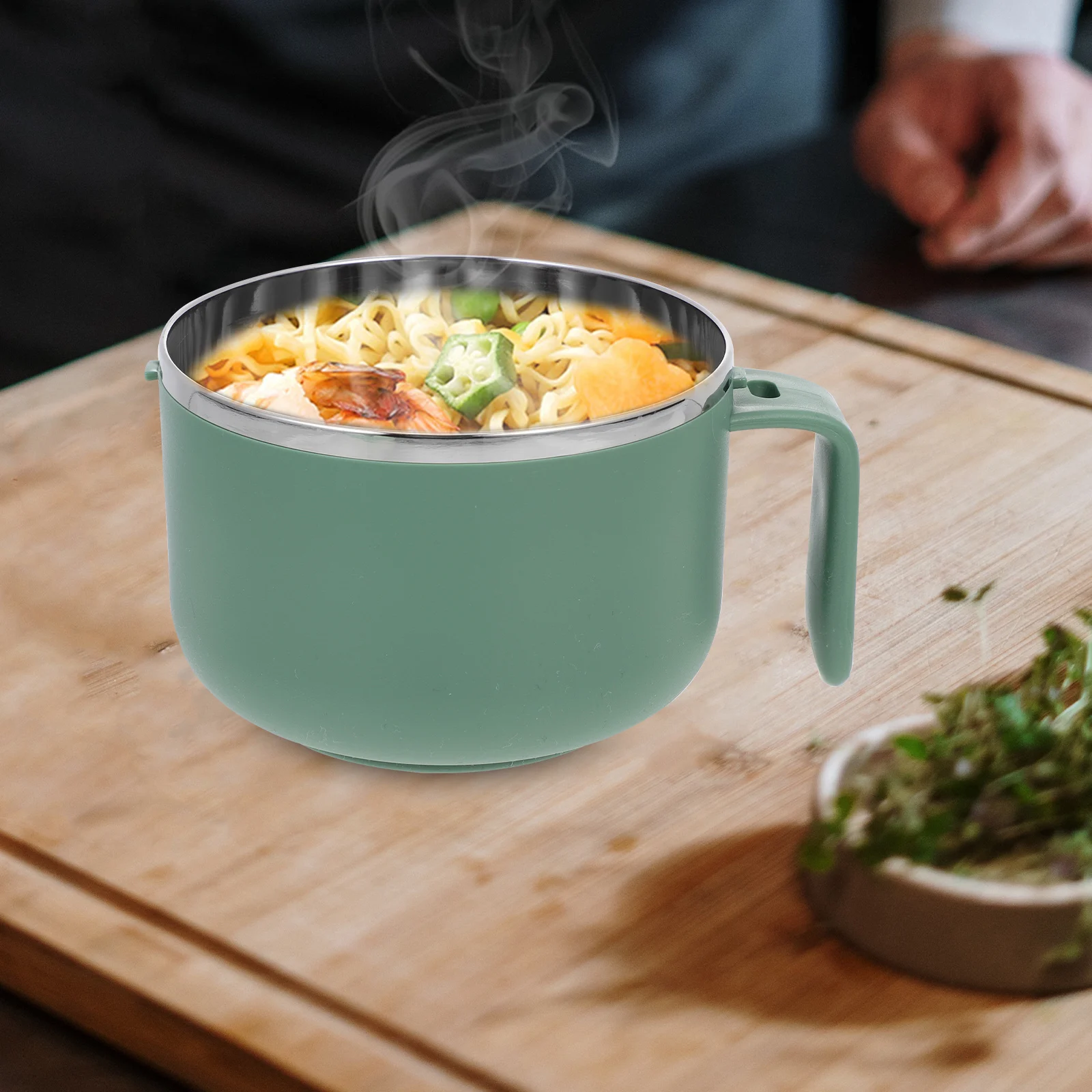 Stainless Steel Bowl Large Capacity Round Noodle Rice Food Container Insulated Kitchen Lunchware Serving Dish Office Supply
Stainless Steel Bowl Large Capacity Round Noodle Rice Food Container Insulated Kitchen Lunchware Serving Dish Office Supply