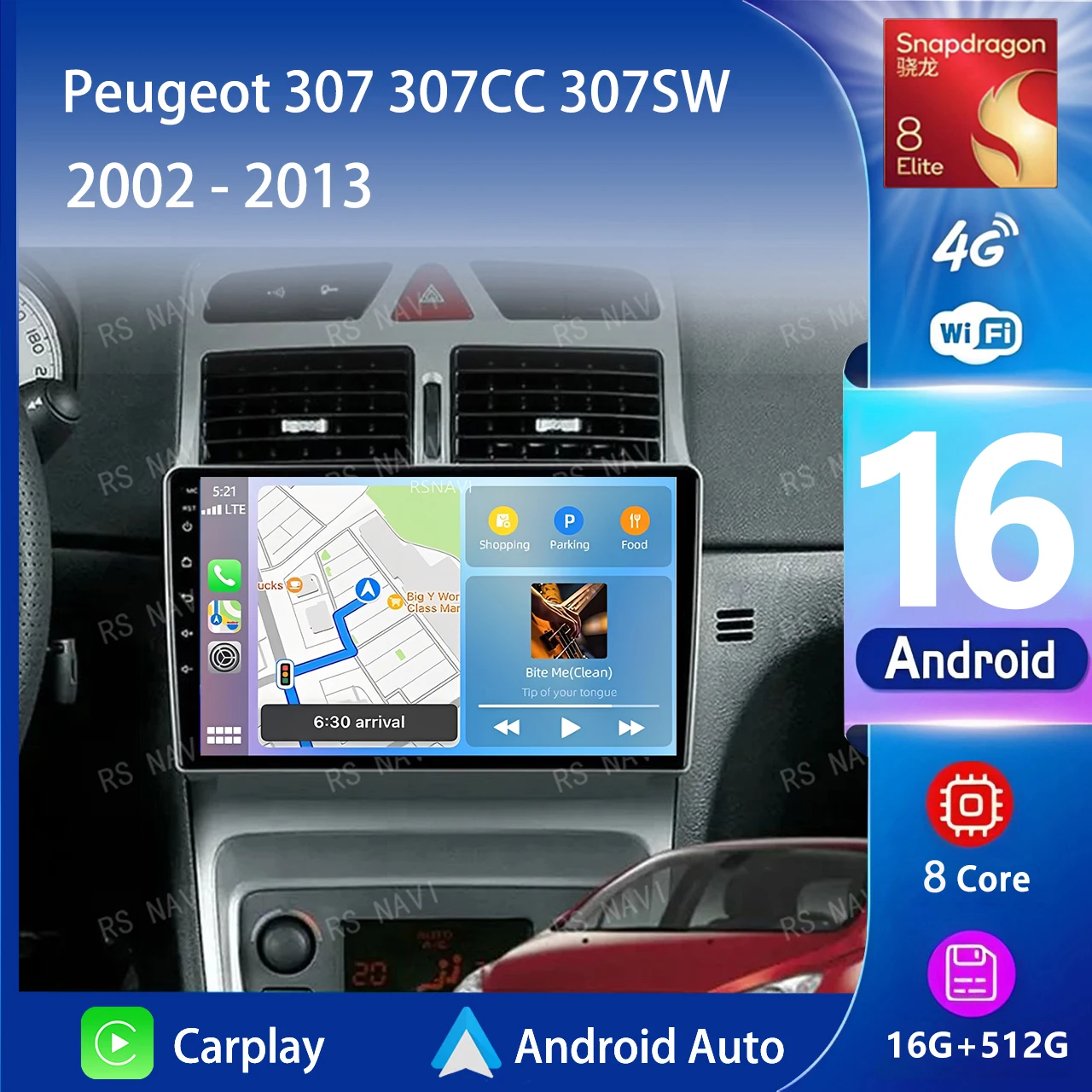 Android 16 Navigation Multimedia Player For Peugeot 307 307CC 307SW 2002 - 2012 2013 Carplay Auto Stereo DVD BT video DSP radio
Android 16 Navigation Multimedia Player For Peugeot 307 307CC 307SW 2002 - 2012 2013 Carplay Auto Stereo DVD BT video DSP radio
