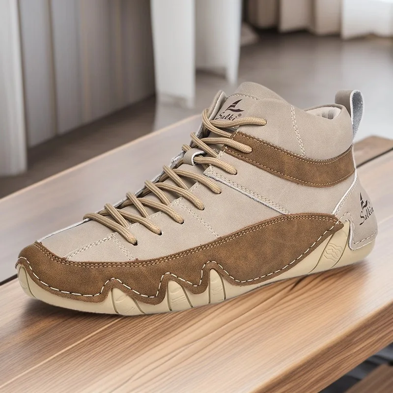 Handmade Leather Men Boots Autumn Design Sneakers Man Breathable Casual Leather Shoes Men Ankle Boots Outdoor Men Sports Shoes
Handmade Leather Men Boots Autumn Design Sneakers Man Breathable Casual Leather Shoes Men Ankle Boots Outdoor Men Sports Shoes