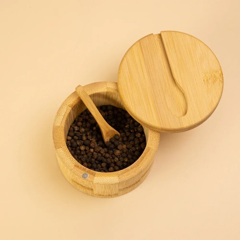 Natural Bamboo Salt & Pepper Condiment Set with Magnetic Lid Elegant Wooden Jars Sugar Container Spice Storage Pot salt shaker
Natural Bamboo Salt & Pepper Condiment Set with Magnetic Lid Elegant Wooden Jars Sugar Container Spice Storage Pot salt shaker