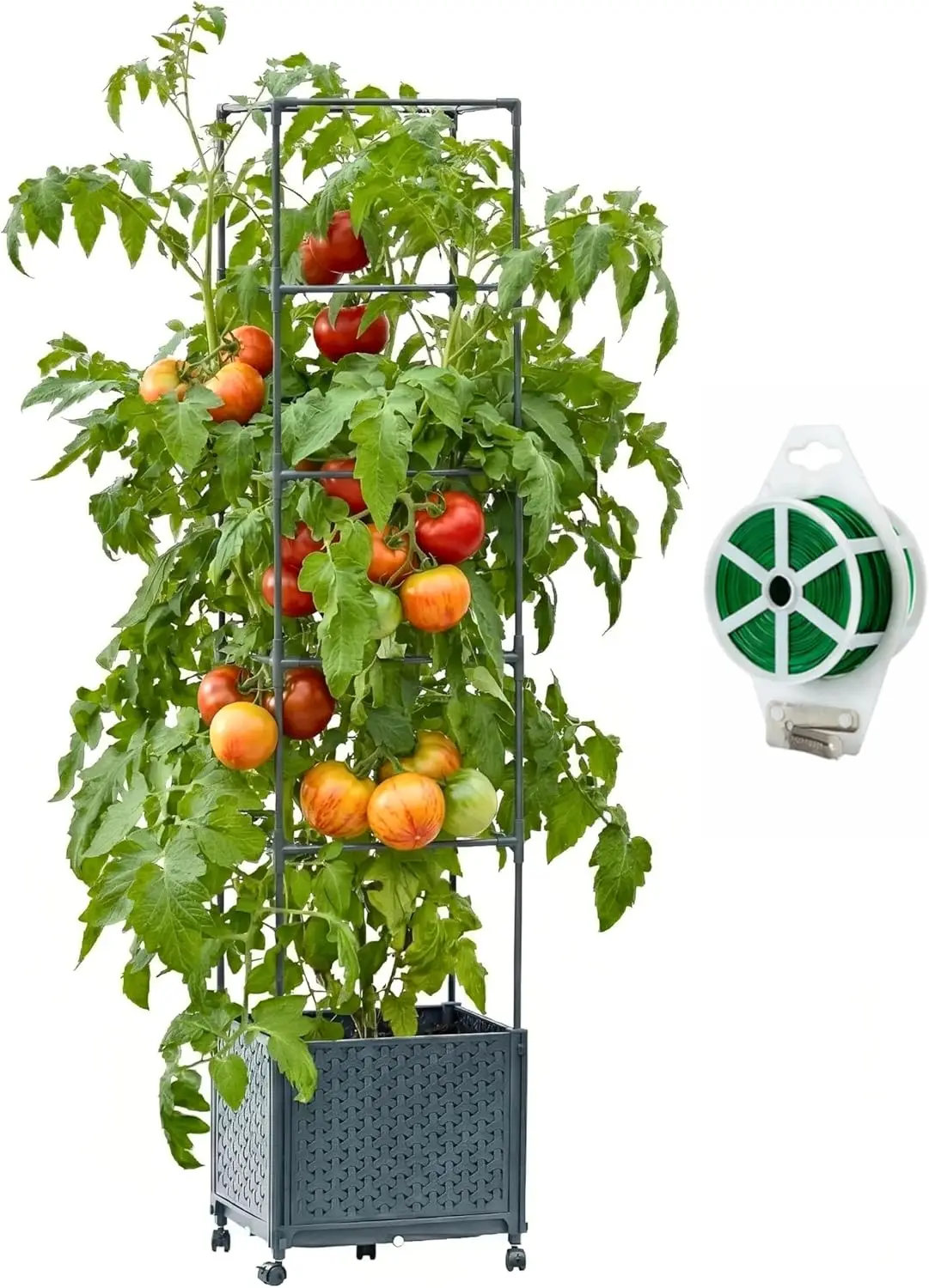 67.6" Tomato Planter Box with Trellis, Self-Watering, Wheels, for Climbing Plants, Patio & Garden
67.6" Tomato Planter Box with Trellis, Self-Watering, Wheels, for Climbing Plants, Patio & Garden