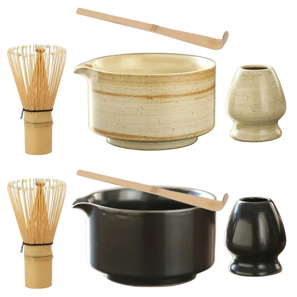 4PCS Traditional Bamboo Ceramic Japanese Matcha Tea Set Reusable Food Grade Matcha Whisk Safe Green Tea Whisk
4PCS Traditional Bamboo Ceramic Japanese Matcha Tea Set Reusable Food Grade Matcha Whisk Safe Green Tea Whisk