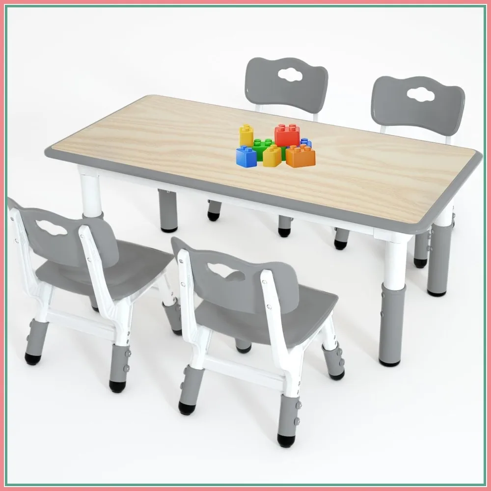 Kids Study Table and 4 Chairs Set, Height Adjustable, 47.2"x23.6" Graffiti Desktop, for Classroom Home
Kids Study Table and 4 Chairs Set, Height Adjustable, 47.2"x23.6" Graffiti Desktop, for Classroom Home
