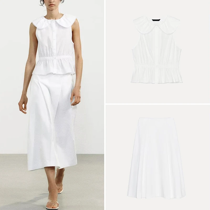 Spring 2025 Women's Faion Silk Charmeuse Svel Top And f Skirt Set Polyester Fiber Z Brand New Arrival
Spring 2025 Women's Faion Silk Charmeuse Svel Top And f Skirt Set Polyester Fiber Z Brand New Arrival