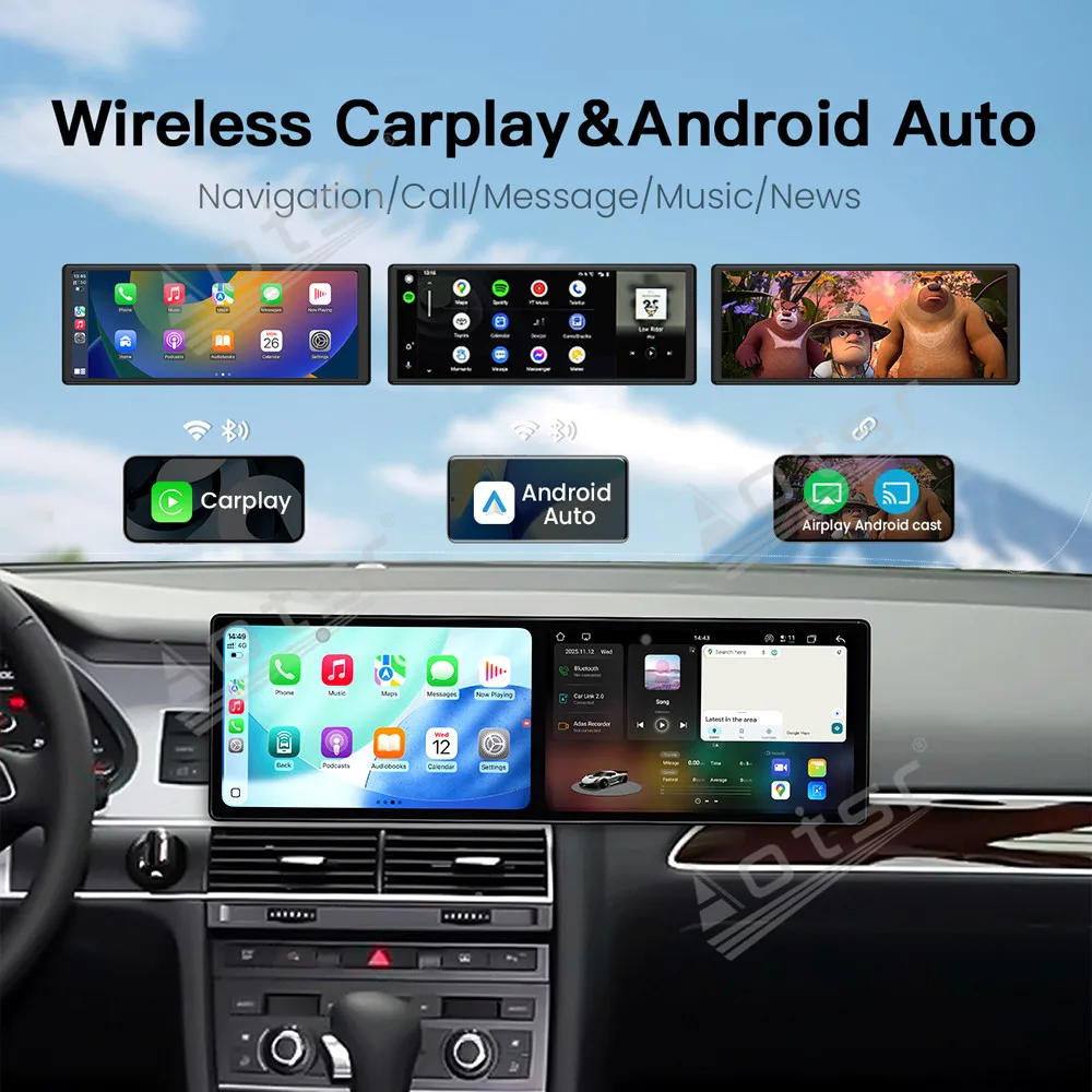 Android 15 9.1'' HD Dual Screen Car Radio For Audi A6 2010 2011 Car Multimedia Video Player GPS Navigation Carplay Unit DSP BT
Android 15 9.1'' HD Dual Screen Car Radio For Audi A6 2010 2011 Car Multimedia Video Player GPS Navigation Carplay Unit DSP BT