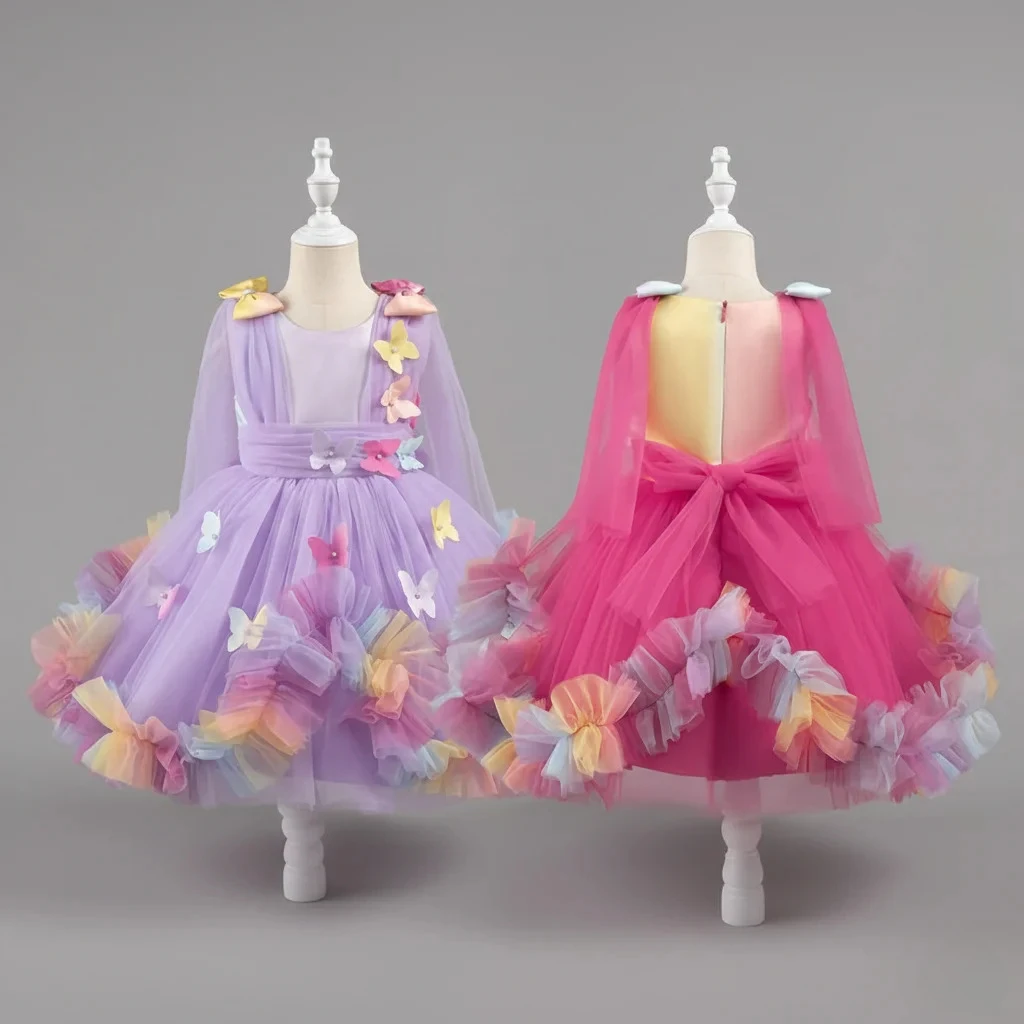 Butterfly Rainbow Baby Girl Tulle Fairy Dress Princess Puffy Birthday Ball Gown Tutu Toddler Girls Party Wedding Formal Outfit
Butterfly Rainbow Baby Girl Tulle Fairy Dress Princess Puffy Birthday Ball Gown Tutu Toddler Girls Party Wedding Formal Outfit