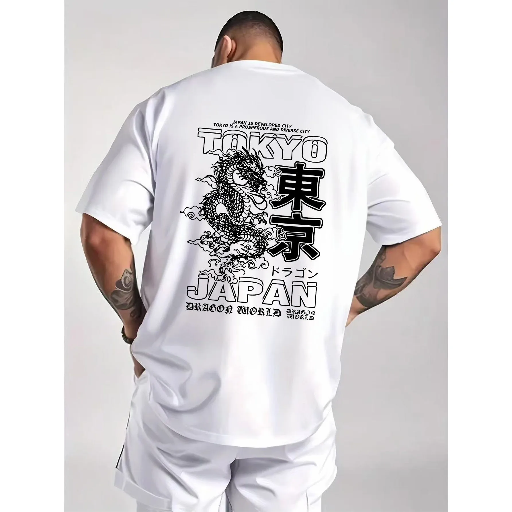 Tokyo Dragon Back Print Men's Graphic Tee Soft Cotton Casual Short Sleeve Crew Neck T-Shirt
Tokyo Dragon Back Print Men's Graphic Tee Soft Cotton Casual Short Sleeve Crew Neck T-Shirt