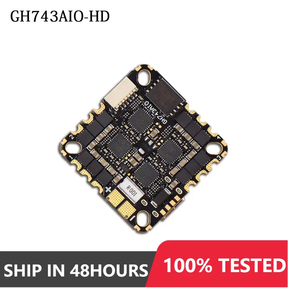 GH743AIO H743 Flight Controller AM32 40A / 50A 4in1 ESC 3-6S LiPo for FPV Freestyle Drones DIY Parts
GH743AIO H743 Flight Controller AM32 40A / 50A 4in1 ESC 3-6S LiPo for FPV Freestyle Drones DIY Parts