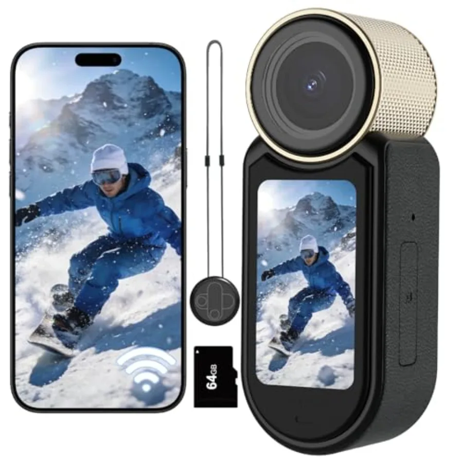 Hands-Free POV Vlogging Outdoor Sports Recording Video Camera for Cycling, Traveling, Running 2.7K 64G Thumb Action Camera with
Hands-Free POV Vlogging Outdoor Sports Recording Video Camera for Cycling, Traveling, Running 2.7K 64G Thumb Action Camera with