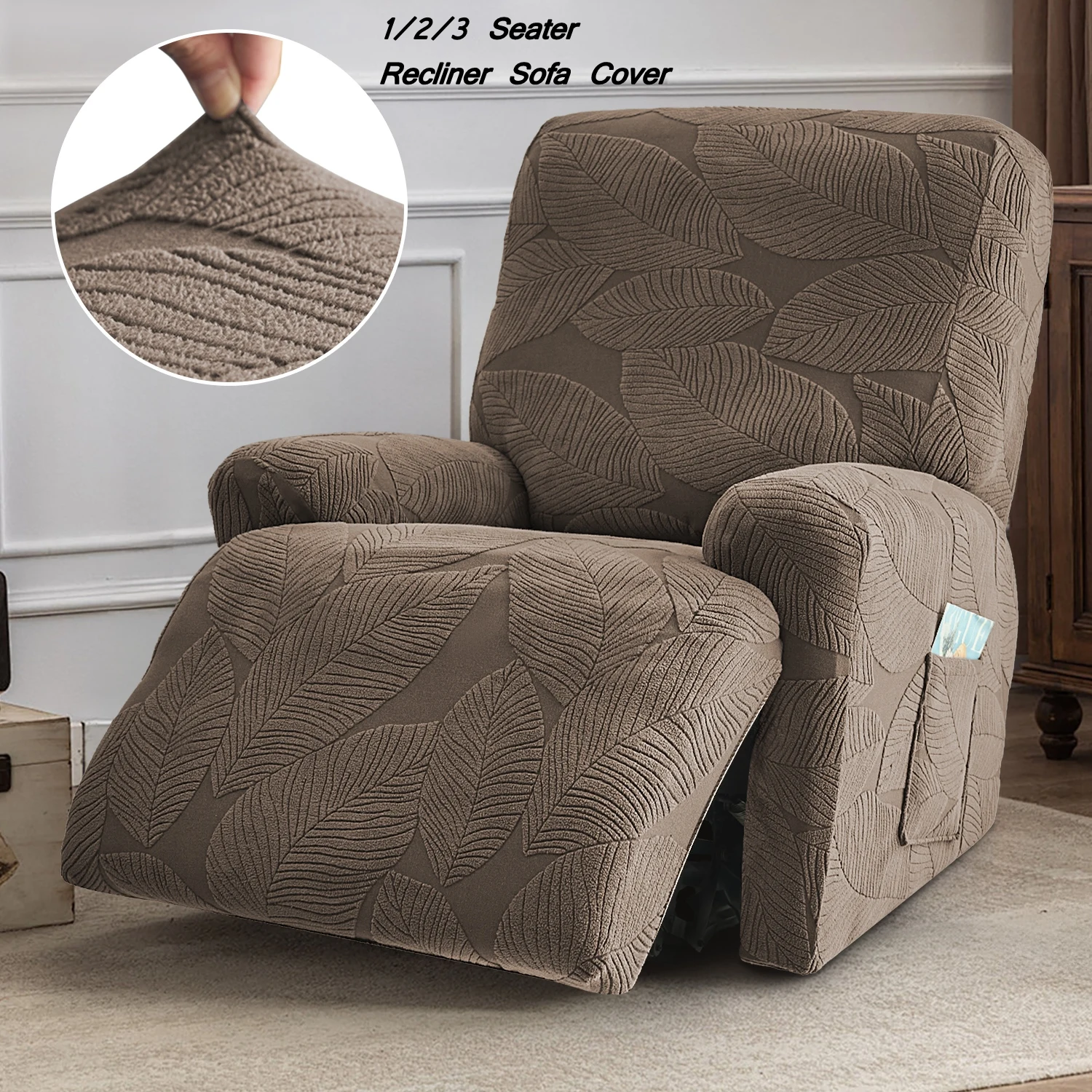 1/2/3seater Split Recliner Sofa Cover Jacquard Recliner Chair Cover Strench Relax Armchair Slipcover Fotel Wypoczynkowy 의자 커버
1/2/3seater Split Recliner Sofa Cover Jacquard Recliner Chair Cover Strench Relax Armchair Slipcover Fotel Wypoczynkowy 의자 커버