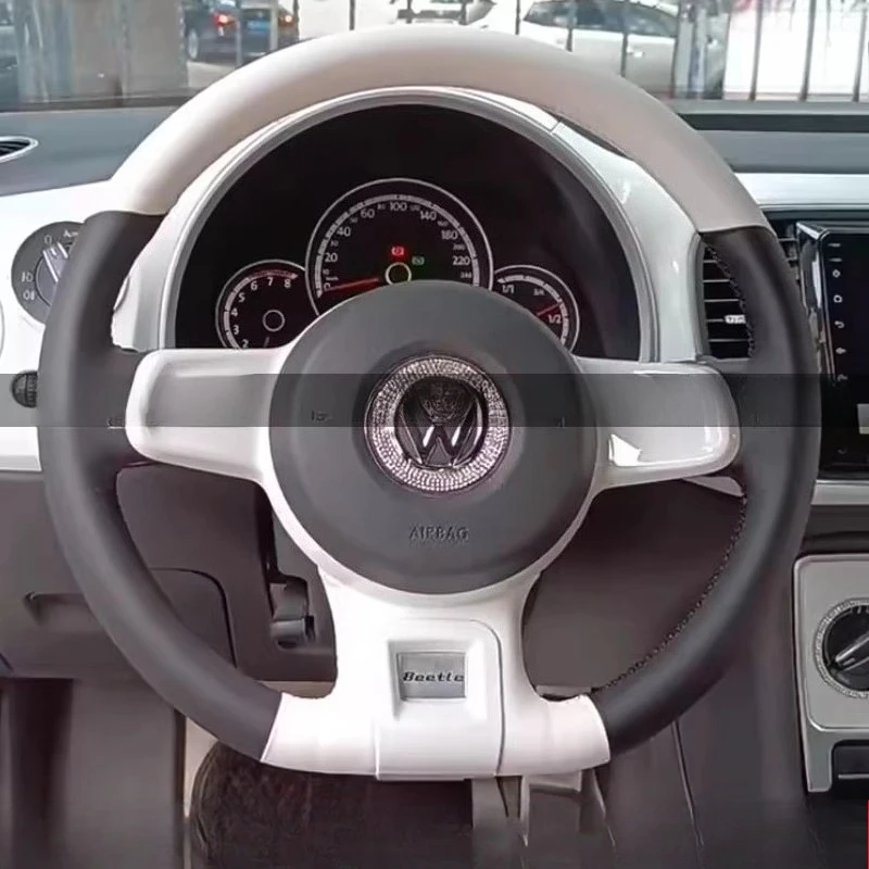 For Volkswagen VW Beetle 2012-2016 Up 2013-2016 Hand-stitched Black white Genuine Leather car steering wheel cover
For Volkswagen VW Beetle 2012-2016 Up 2013-2016 Hand-stitched Black white Genuine Leather car steering wheel cover