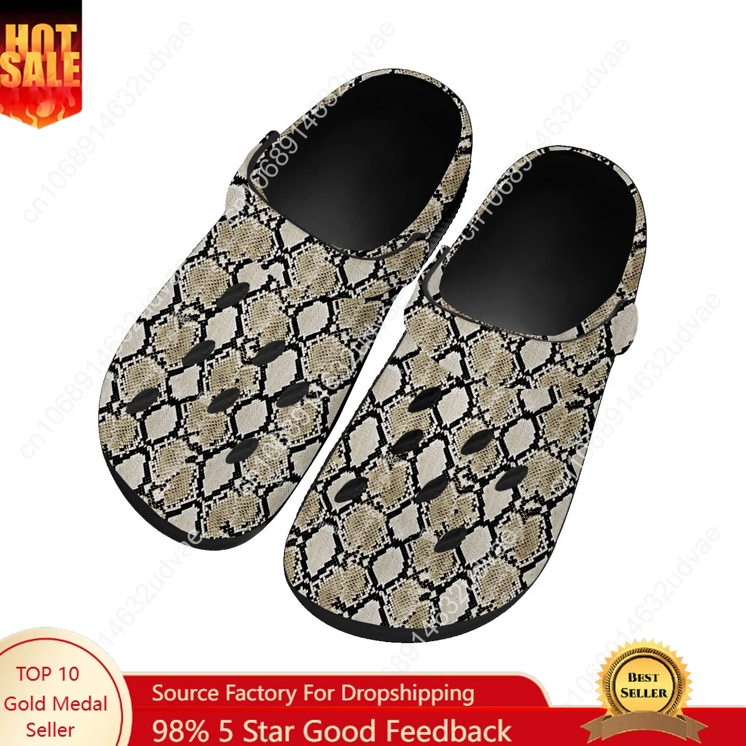 Snake Pattern Water Shoes Mens Womens High Quality Fashion Home Garden Clogs Customizd Sandals Beach Breathable Hole Slippers
Snake Pattern Water Shoes Mens Womens High Quality Fashion Home Garden Clogs Customizd Sandals Beach Breathable Hole Slippers