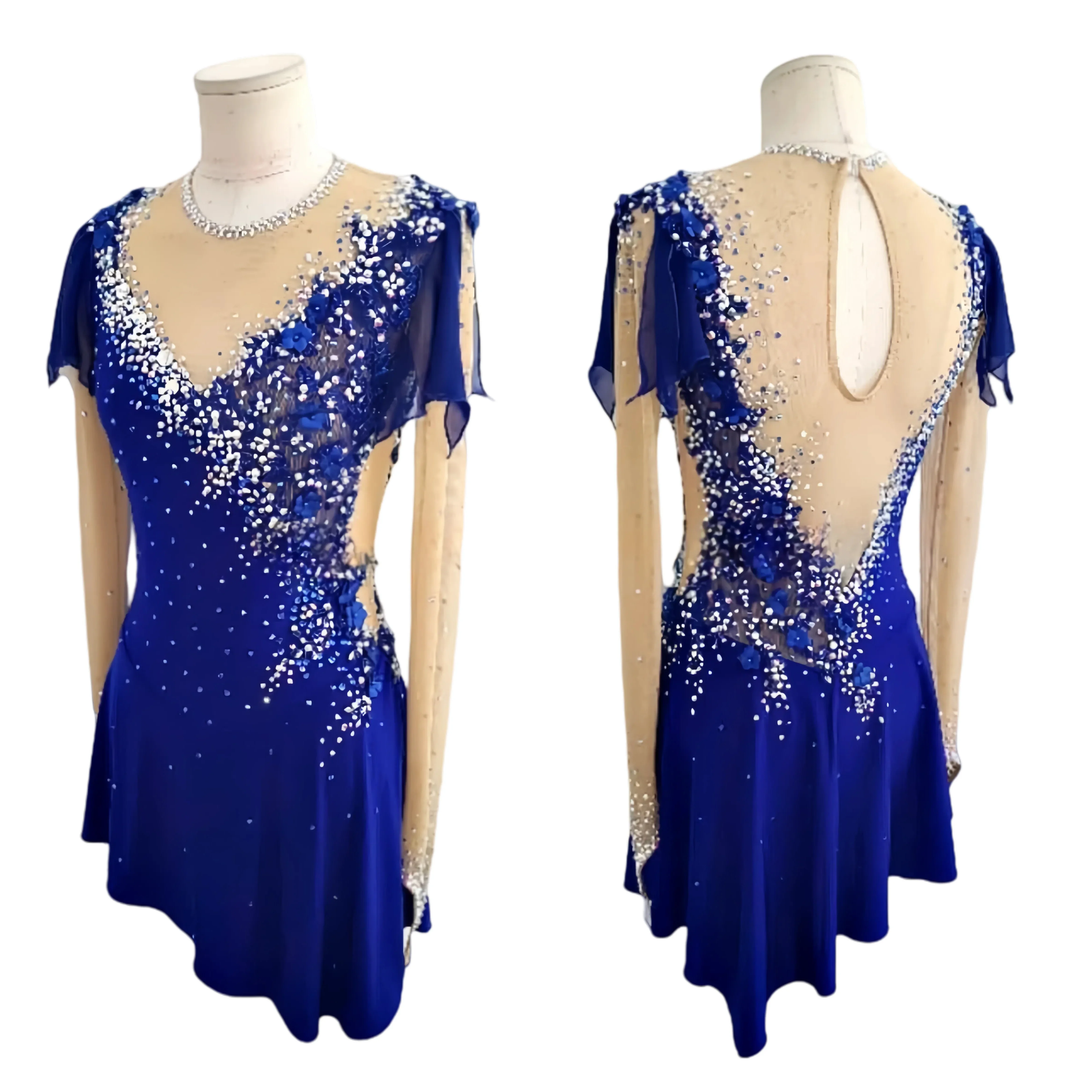Rhinestone Figure Skating Dress Adults' Children's Mesh Long Sleeve Gymnastics Dress Cotillion Training Performance Ballet Dress
Rhinestone Figure Skating Dress Adults' Children's Mesh Long Sleeve Gymnastics Dress Cotillion Training Performance Ballet Dress