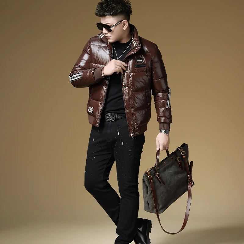 Trendy Men's Stand Collar down Jacket Winter Warmth Outerwear Letter Print Splicing Fashionable Cold Resistance Polyester Fiber
Trendy Men's Stand Collar down Jacket Winter Warmth Outerwear Letter Print Splicing Fashionable Cold Resistance Polyester Fiber