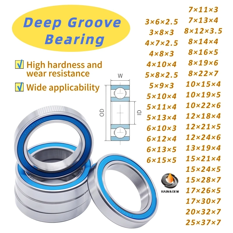 10PCS Bearing ABEC-7 Ball Bearings Blue Sealed 6901RS 608RS 6700RS 686RS 6805RS 695RS 6900RS MR1319RS MR85RS MR115RS
10PCS Bearing ABEC-7 Ball Bearings Blue Sealed 6901RS 608RS 6700RS 686RS 6805RS 695RS 6900RS MR1319RS MR85RS MR115RS