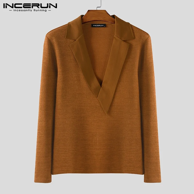 INCERUN Men Sweaters Patchwork Lapel Collar Long Sleeve Knitted Male Pullovers Streetwear 2026 Fashion Casual Men Clothing S-5XL
INCERUN Men Sweaters Patchwork Lapel Collar Long Sleeve Knitted Male Pullovers Streetwear 2026 Fashion Casual Men Clothing S-5XL