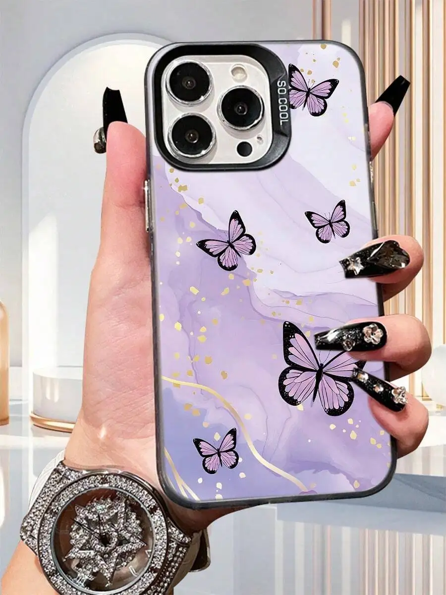 Butterfly Pattern Purple Marble Glitter Phone Case For iPhone 15 Pro Max
Butterfly Pattern Purple Marble Glitter Phone Case For iPhone 15 Pro Max
