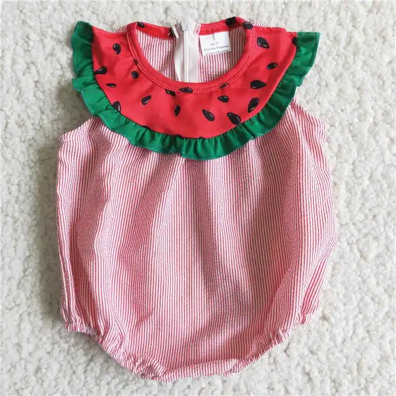 Wholesale Girls Infant Summer Short-Sleeved Romper Multi-Element Pattern Watermelon Print Color Bright Ruffle
Wholesale Girls Infant Summer Short-Sleeved Romper Multi-Element Pattern Watermelon Print Color Bright Ruffle