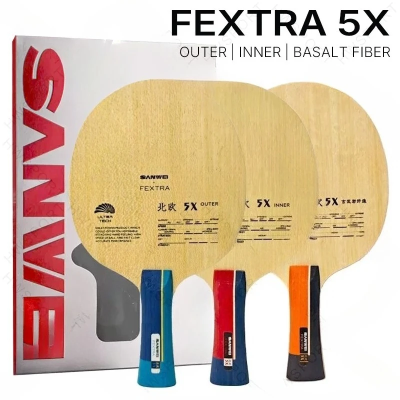 Теннисная ракетка SANWEI FEXTRA 5X, 7-слойное основание из базальтового волокна, профессиональное основание для настольного тенниса
Теннисная ракетка SANWEI FEXTRA 5X, 7-слойное основание из базальтового волокна, профессиональное основание для настольного тенниса