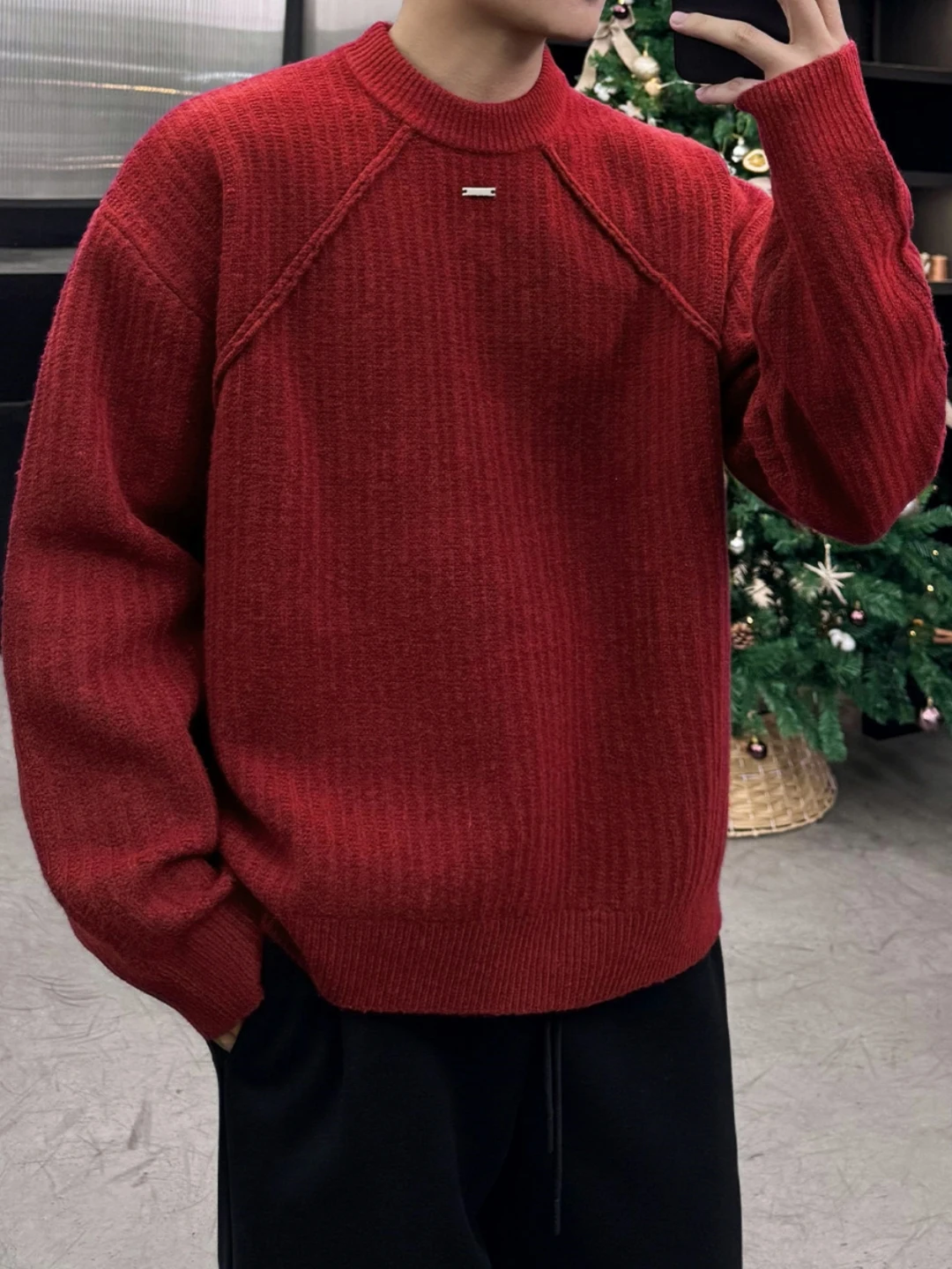 Red New Year Knitted Sweater Men's Autumn Winter Design Sensation Inner Wear Warmth Faion Casual Sle Polyester Blend
Red New Year Knitted Sweater Men's Autumn Winter Design Sensation Inner Wear Warmth Faion Casual Sle Polyester Blend