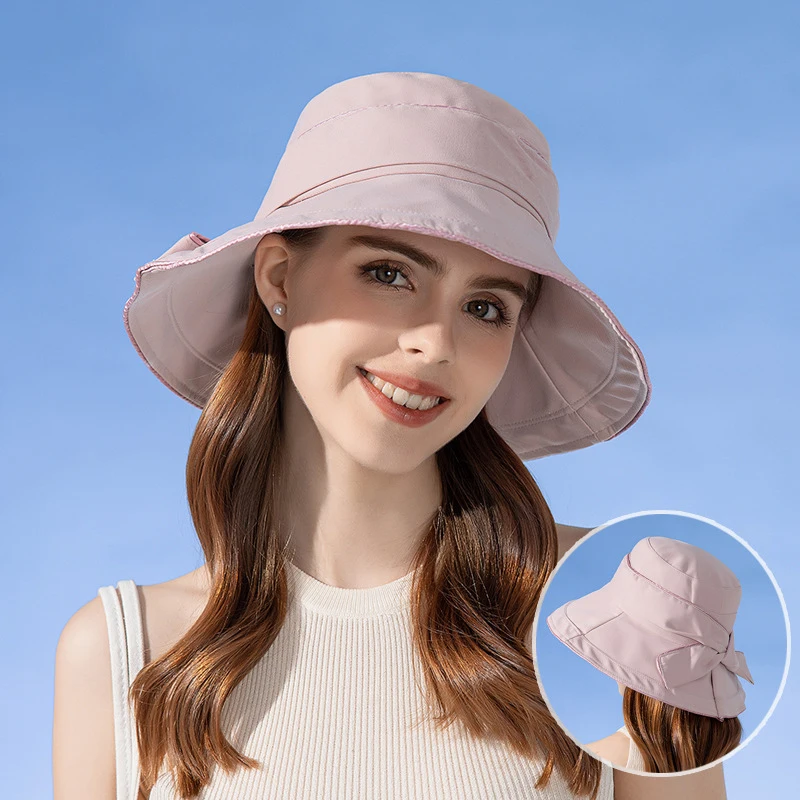 Fashion Summer Bucket Hat for Women Breathable 10cm Large Brim Sun Hat Bowknot Elegant Ladies Top Cap Light Travel Beach Cap
Fashion Summer Bucket Hat for Women Breathable 10cm Large Brim Sun Hat Bowknot Elegant Ladies Top Cap Light Travel Beach Cap