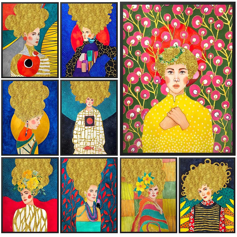 Yellow Gold Woman Portrait Portrait Girl Posters Wall Art Canvas Painting Home Decor Wall Pictures For Living Room Unframed
Yellow Gold Woman Portrait Portrait Girl Posters Wall Art Canvas Painting Home Decor Wall Pictures For Living Room Unframed