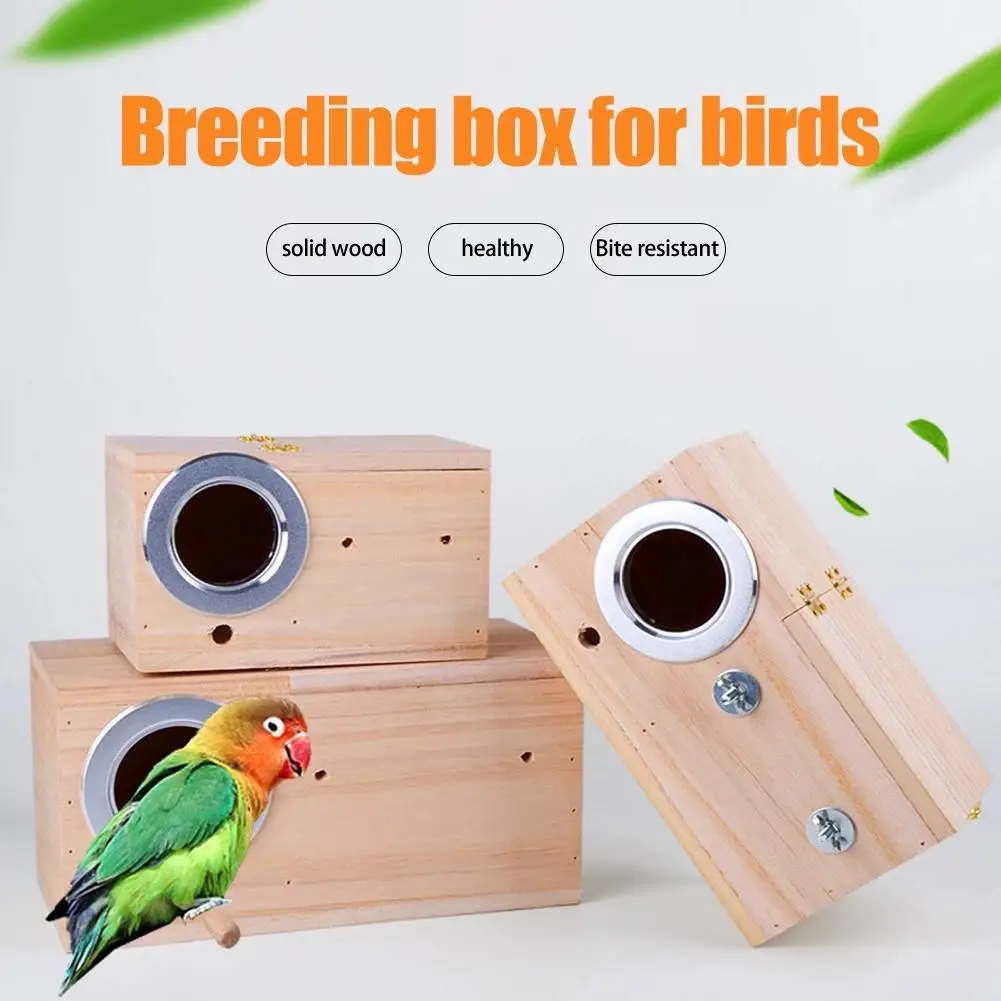 Wooden Bird Nest Outdoor Garden Decoration Breeding Box For Parrot Parakeet Cockatiel And Other Small Birds
Wooden Bird Nest Outdoor Garden Decoration Breeding Box For Parrot Parakeet Cockatiel And Other Small Birds