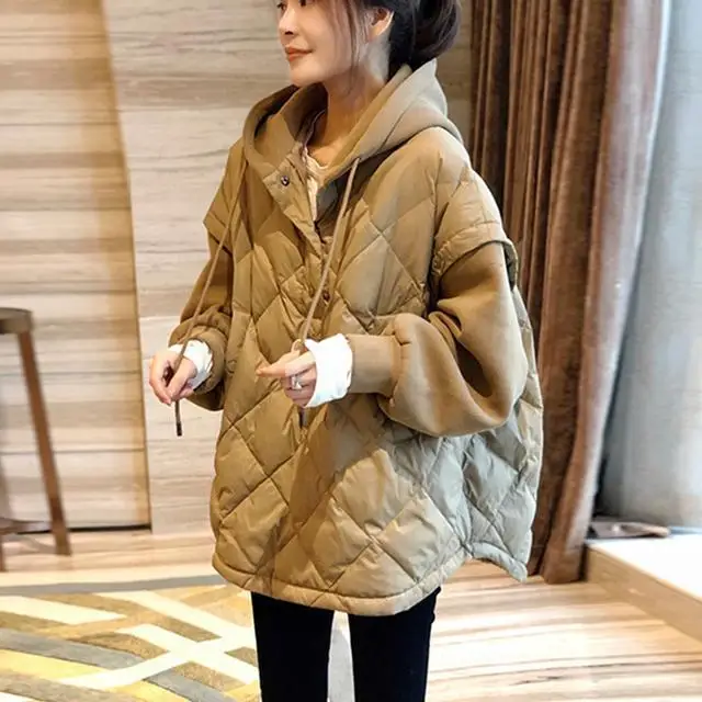 2026 Autumn/winter Women's Hooded Pullover Sweatshirt Loose Casual Patchwork Sweater
2026 Autumn/winter Women's Hooded Pullover Sweatshirt Loose Casual Patchwork Sweater