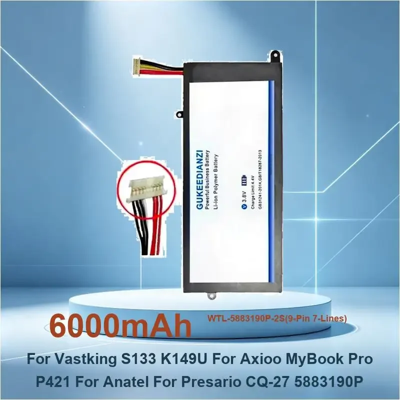 Battery For Vastking S133 K149U Axioo MyBook Pro P421 Anatel Presario CQ-27 5883190P
Battery For Vastking S133 K149U Axioo MyBook Pro P421 Anatel Presario CQ-27 5883190P