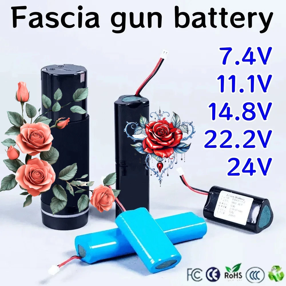 Rechargeable Li-ion 7.4V-11.1V-14.8V-22.2V-24V 2500/4500/6800mAh Battery For Replacement Massage Gun Fascia
Rechargeable Li-ion 7.4V-11.1V-14.8V-22.2V-24V 2500/4500/6800mAh Battery For Replacement Massage Gun Fascia