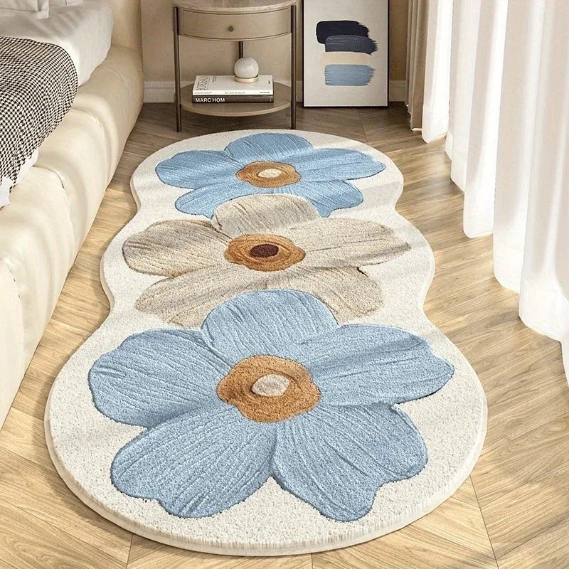 Bedroom Carpet Bedside Floor Mat Sky Blue Flower Rug Cute Fluffy Soft Foot Mats Sweet Japanese and Korean Home Decoration Rugs
Bedroom Carpet Bedside Floor Mat Sky Blue Flower Rug Cute Fluffy Soft Foot Mats Sweet Japanese and Korean Home Decoration Rugs
