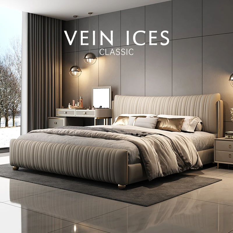 New Simple Luxurious Italian Master Bedroom High-End Atmosphere Double Leather Bed Wooden Frame Modern Inspired Piano Key
New Simple Luxurious Italian Master Bedroom High-End Atmosphere Double Leather Bed Wooden Frame Modern Inspired Piano Key