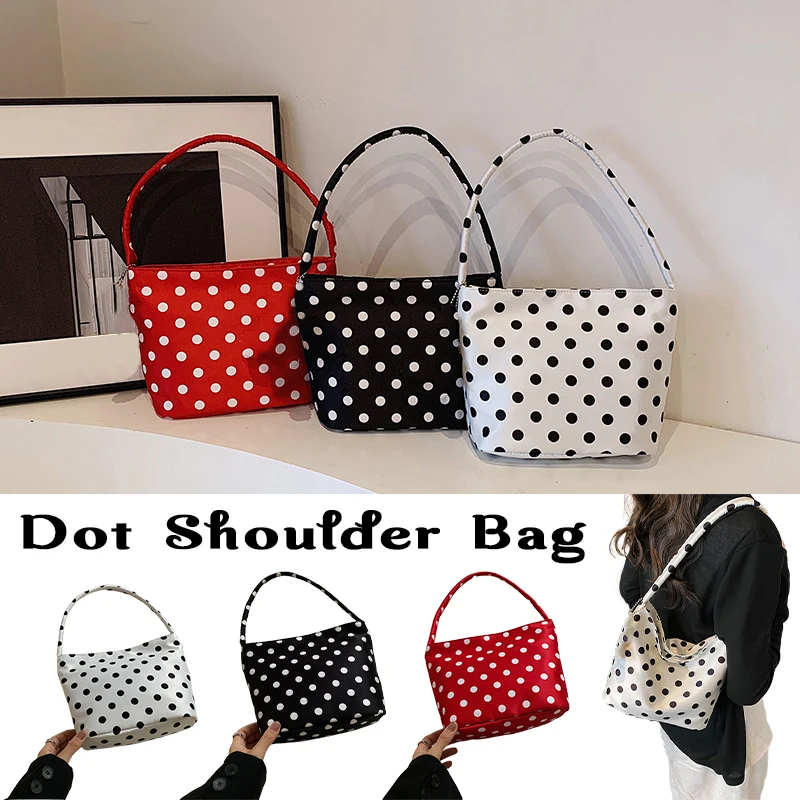 Stylish Solid Color Polka Dot Shoulder Bag Trendy Crossbody Sling Bag Bucket Purse with Detachable Pendant Versatile Armpit Bag
Stylish Solid Color Polka Dot Shoulder Bag Trendy Crossbody Sling Bag Bucket Purse with Detachable Pendant Versatile Armpit Bag