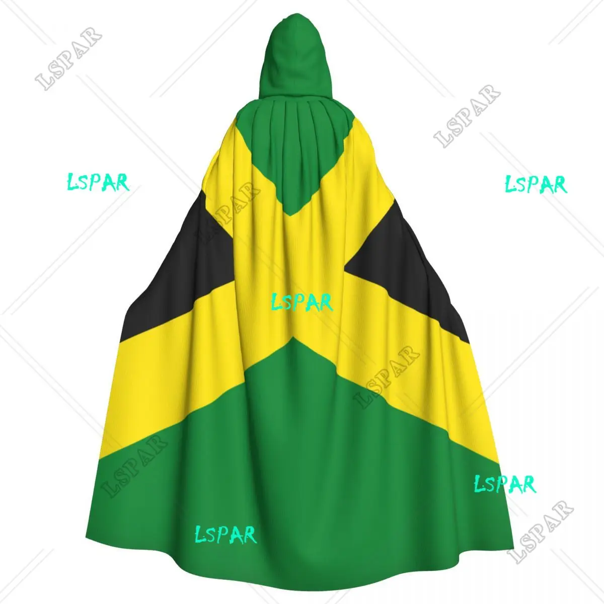 Flag Of Jamaica Adult Cloak Cape Hooded Medieval Costume Witch Wicca Elf Purim Carnival Party
Flag Of Jamaica Adult Cloak Cape Hooded Medieval Costume Witch Wicca Elf Purim Carnival Party
