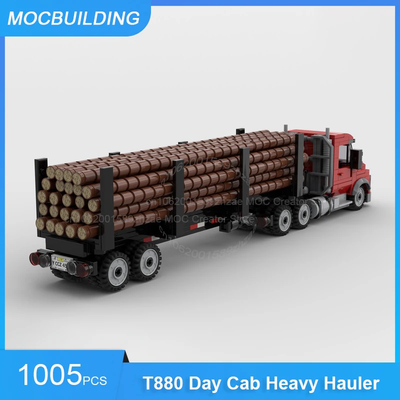 Грузовик T880 Day Cab Heavy Hauler с лесовозным прицепом, конструктор MOC, сборные блоки, модель грузового автомобиля для города, игрушки, подарки, 1005 деталей
Грузовик T880 Day Cab Heavy Hauler с лесовозным прицепом, конструктор MOC, сборные блоки, модель грузового автомобиля для города, игрушки, подарки, 1005 деталей